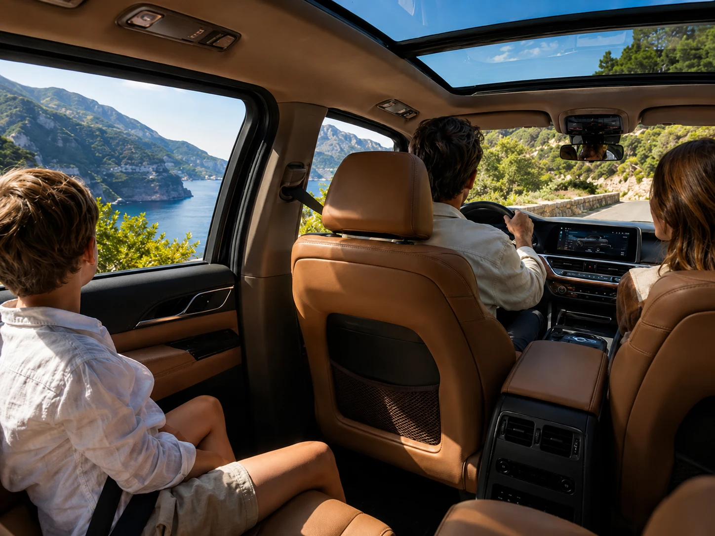 Driving an open coastal road